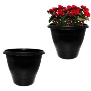 VASO REDONDO GRANDE 15LTS PRETO (12PÇS)-INPLAST