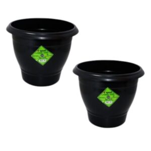 VASO REDONDO MÉDIO 5,5LTS PRETO (24PÇS)-INPLAST