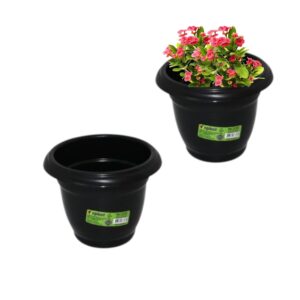 VASO REDONDO PEQUENO 1LT PRETO (24PÇS)-INPLAST