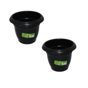VASO REDONDO PEQUENO 1LT PRETO (24PÇS)-INPLAST