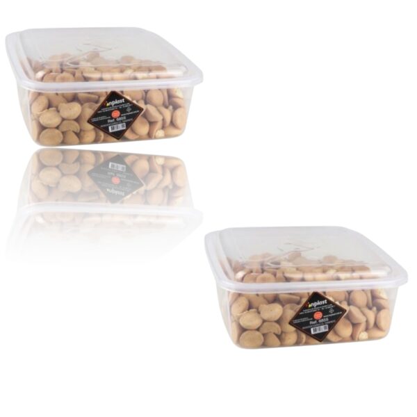ORGANIZADOR QUADRADA 3,5LTS TRANSPARENTE (24PÇS)-INPLAST