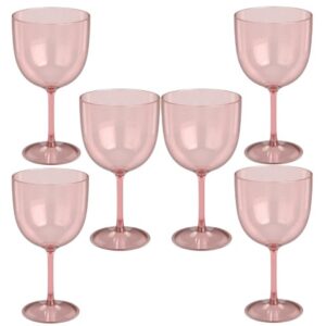 TAÇA GIN 500ML ROSE TRANSPARENTE (12PÇS)-OLDANIPLAST