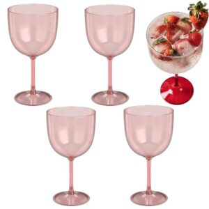 TAÇA GIN 500ML ROSE TRANSPARENTE (12PÇS)-OLDANIPLAST