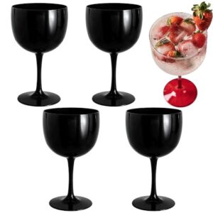 TAÇA GIN 500ML PRETO (12PÇS)-OLDANIPLAST