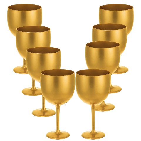 TAÇA GIN 500ML DOURADO (12PÇS)-OLDANIPLAST