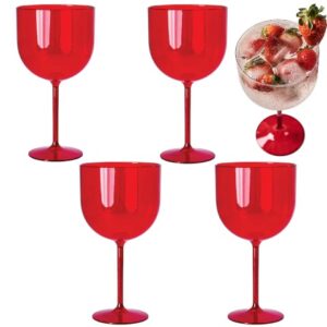 TAÇA GIN 500ML VERMELHO (12PÇS)-OLDANIPLAST
