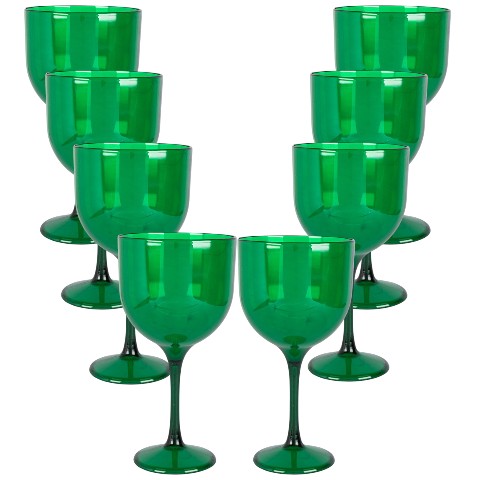 TAÇA GIN 500ML VERDE ESCURO (12PÇS)-OLDANIPLAST