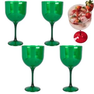 TAÇA GIN 500ML VERDE ESCURO (12PÇS)-OLDANIPLAST