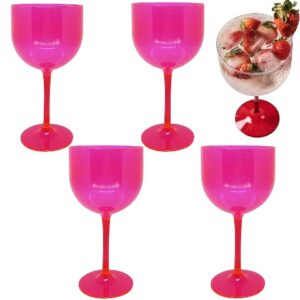 TAÇA GIN 500ML ROSA NEON (12PÇS)-OLDANIPLAST