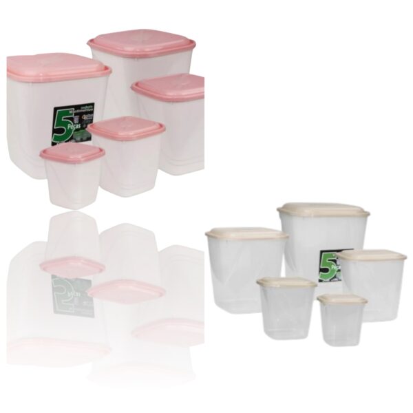 CJ.MANTIMENTOS 5PÇS TRANSPARENTE (6KITS)-INPLAST
