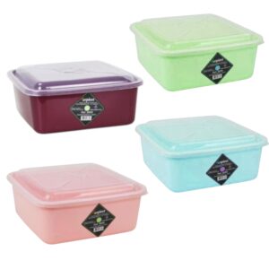 ORGANIZADOR QUADRADA 3,5LTS AQUARELA (24PÇS)-INPLAST