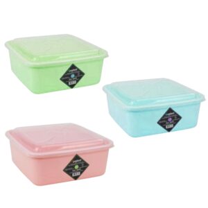 ORGANIZADOR QUADRADA 3,5LTS AQUARELA (24PÇS)-INPLAST