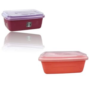 CAIXA ORGANIZADORA RETANGULAR AQUARELA 5LTS C/TRAVA (12PÇS)-INPLAST