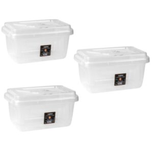 CAIXA ORGANIZADORA RETANGULAR TRANSP.2,5LTS C/TRAVA (12PÇS)-INPLAST
