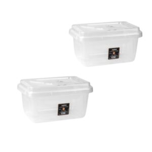 CAIXA ORGANIZADORA RETANGULAR TRANSP.2,5LTS C/TRAVA (12PÇS)-INPLAST