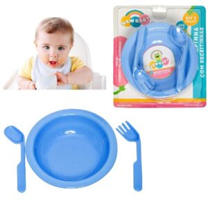 KIT REFEIÇÃO AZUL 3PÇS (12KITS)-NEW BABY