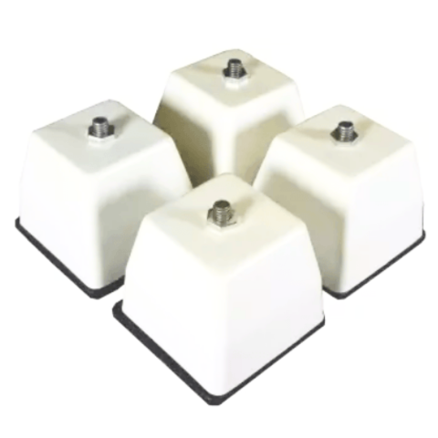 PÉ DE GELADEIRA/FOGÃO QUADRADO BRANCO (12PÇS)-MAX PÉ
