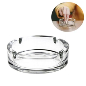 CINZEIRO REDONDO DE VIDRO 9CM X 3CM (24PÇS)-TOP RIO