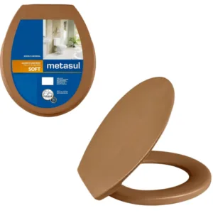 ASSENTO SANITÁRIO SOFT CARAMELO (6PÇS)-METASUL