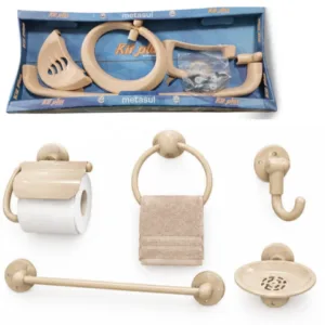KIT ACESSÓRIOS BANHEIRO PLUS BEGE (6KITS)-METASUL