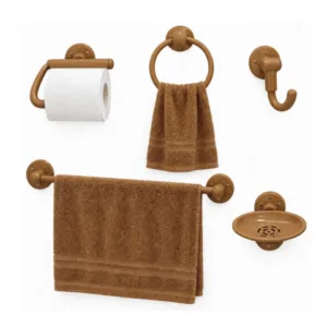KIT ACESSÓRIOS BANHEIRO PLUS CARAMELO (6KITS)-METASUL