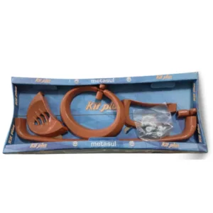 KIT ACESSÓRIOS BANHEIRO PLUS CARAMELO (6KITS)-METASUL