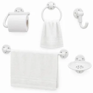 KIT ACESSÓRIOS BANHEIRO PLUS BRANCO (6KITS)-METASUL