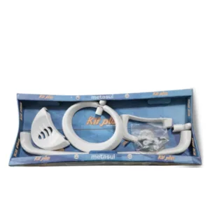KIT ACESSÓRIOS BANHEIRO PLUS BRANCO (6KITS)-METASUL